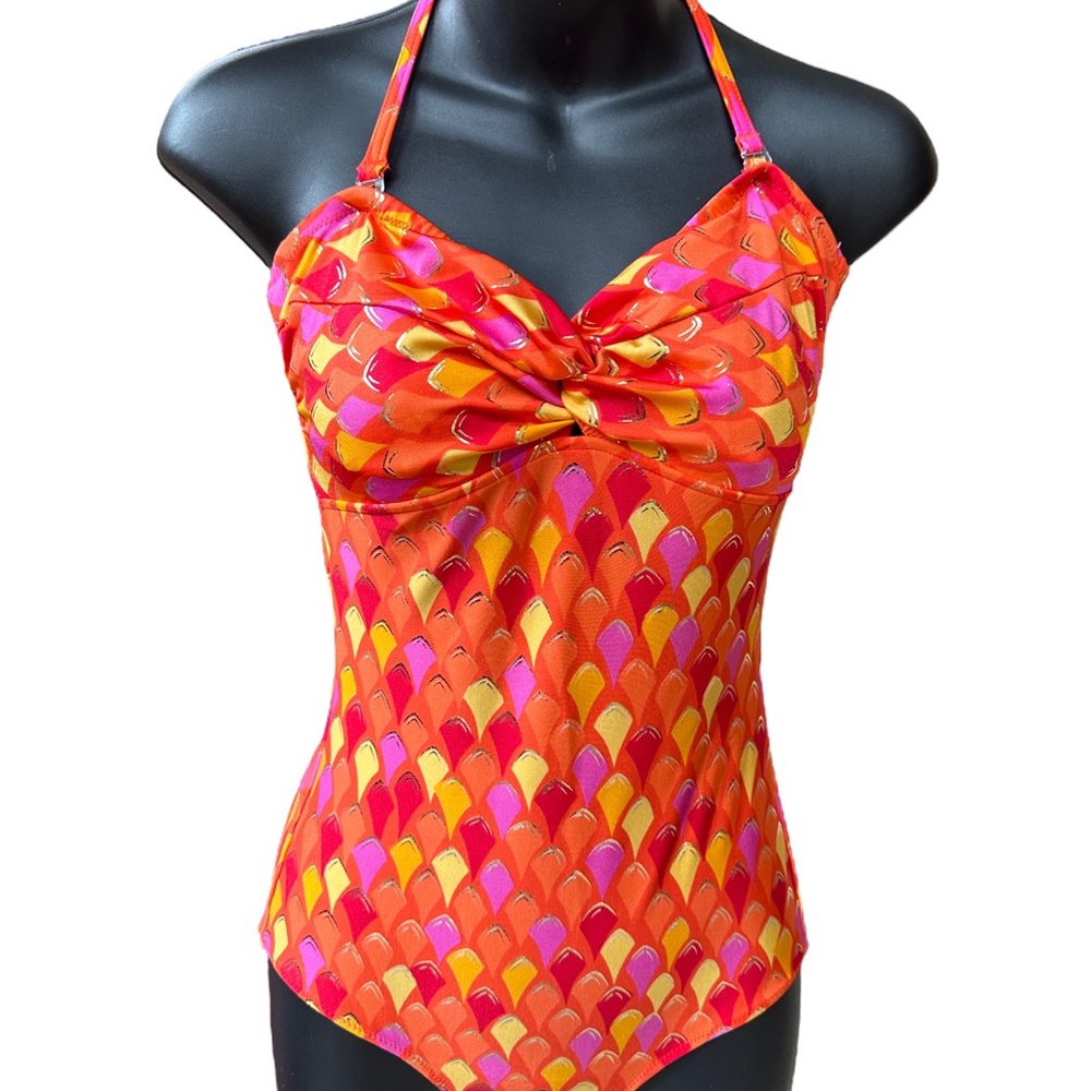 GOTTEX vintage one piece swim suit size 10 with matching cover-up, size small,